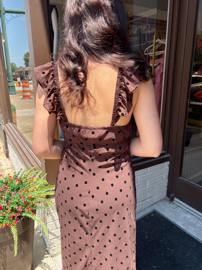 Polka Dot Sweetheart Midi Dress