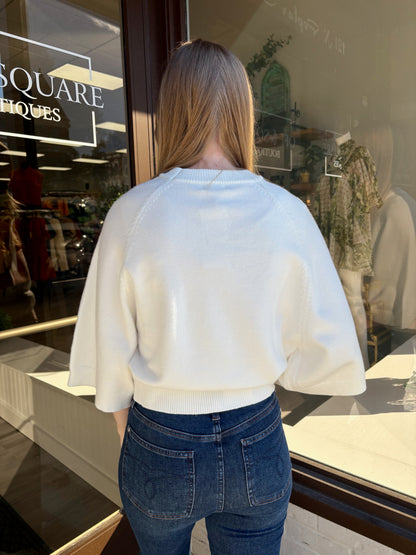 Wide SS Crewneck Sweater