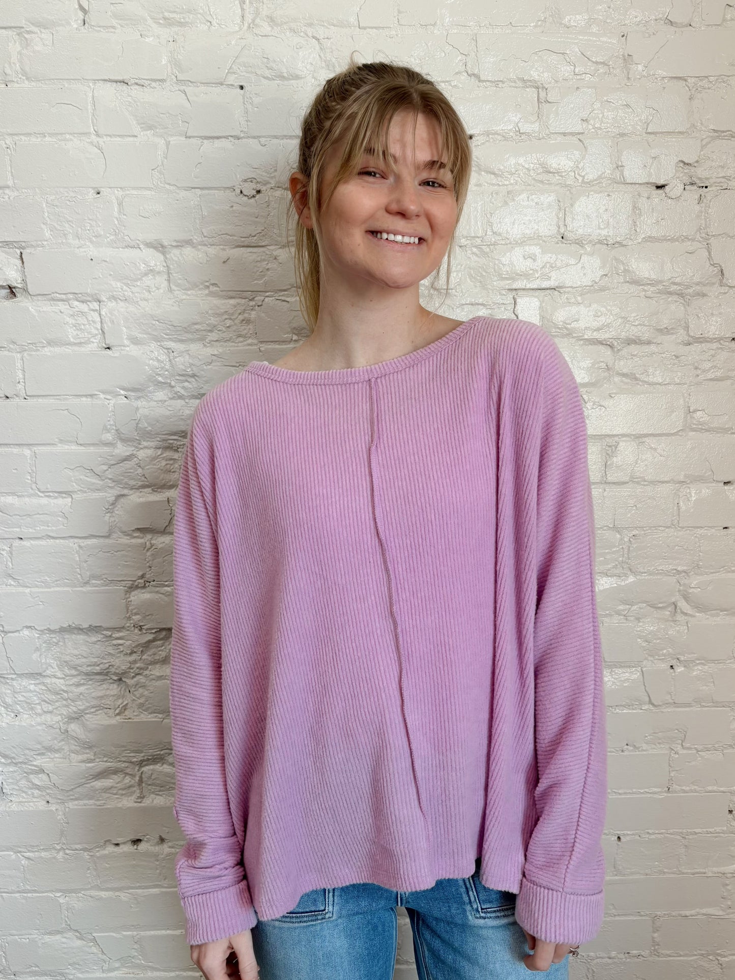 Ribbed Center Seam Dolman