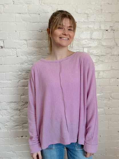 Ribbed Center Seam Dolman