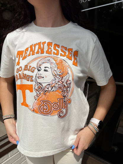 Dolly Parton Go Big Orange Tee