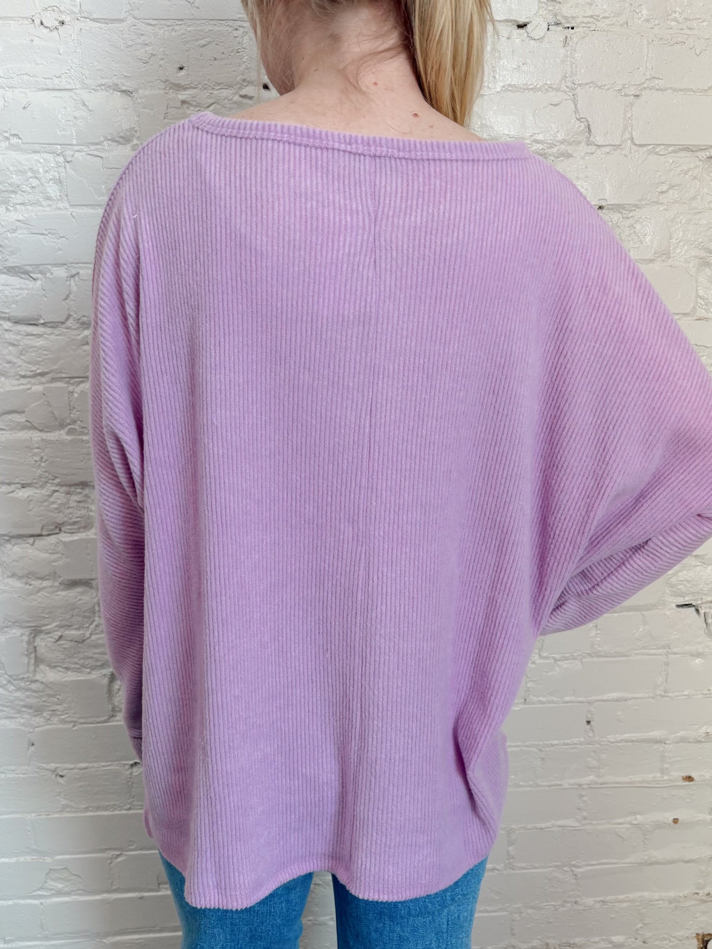 Ribbed Center Seam Dolman