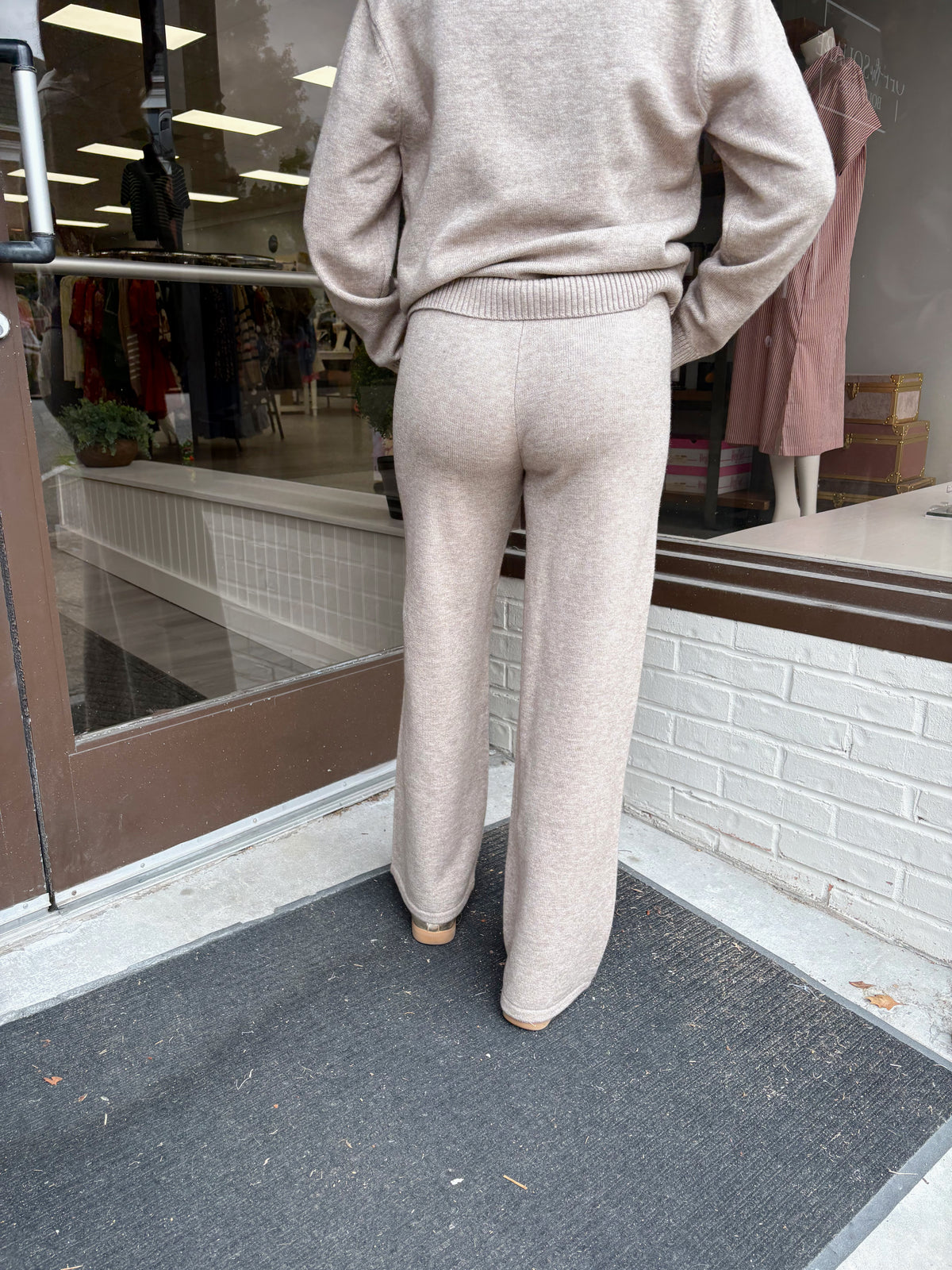 Beige Sweater Pants