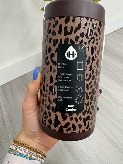 HydroJug 16oz Leopard Can Cooler