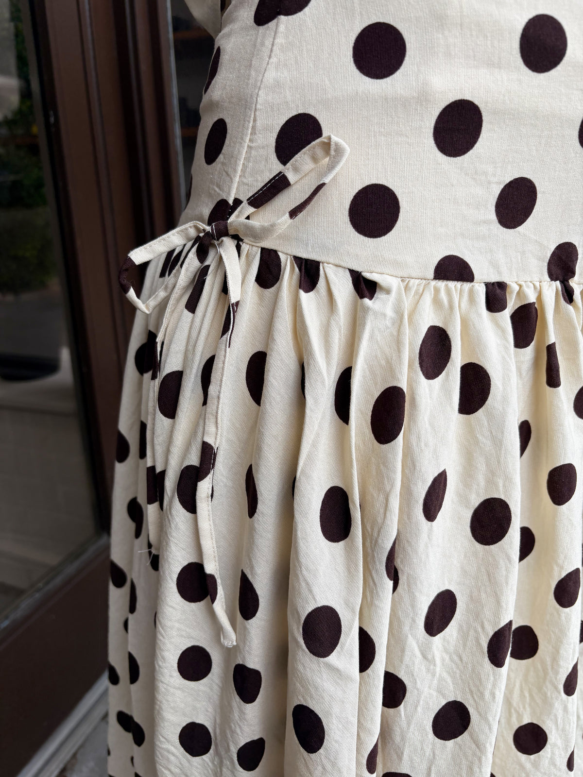 Dot Drop Waist Handkerchief Skirt