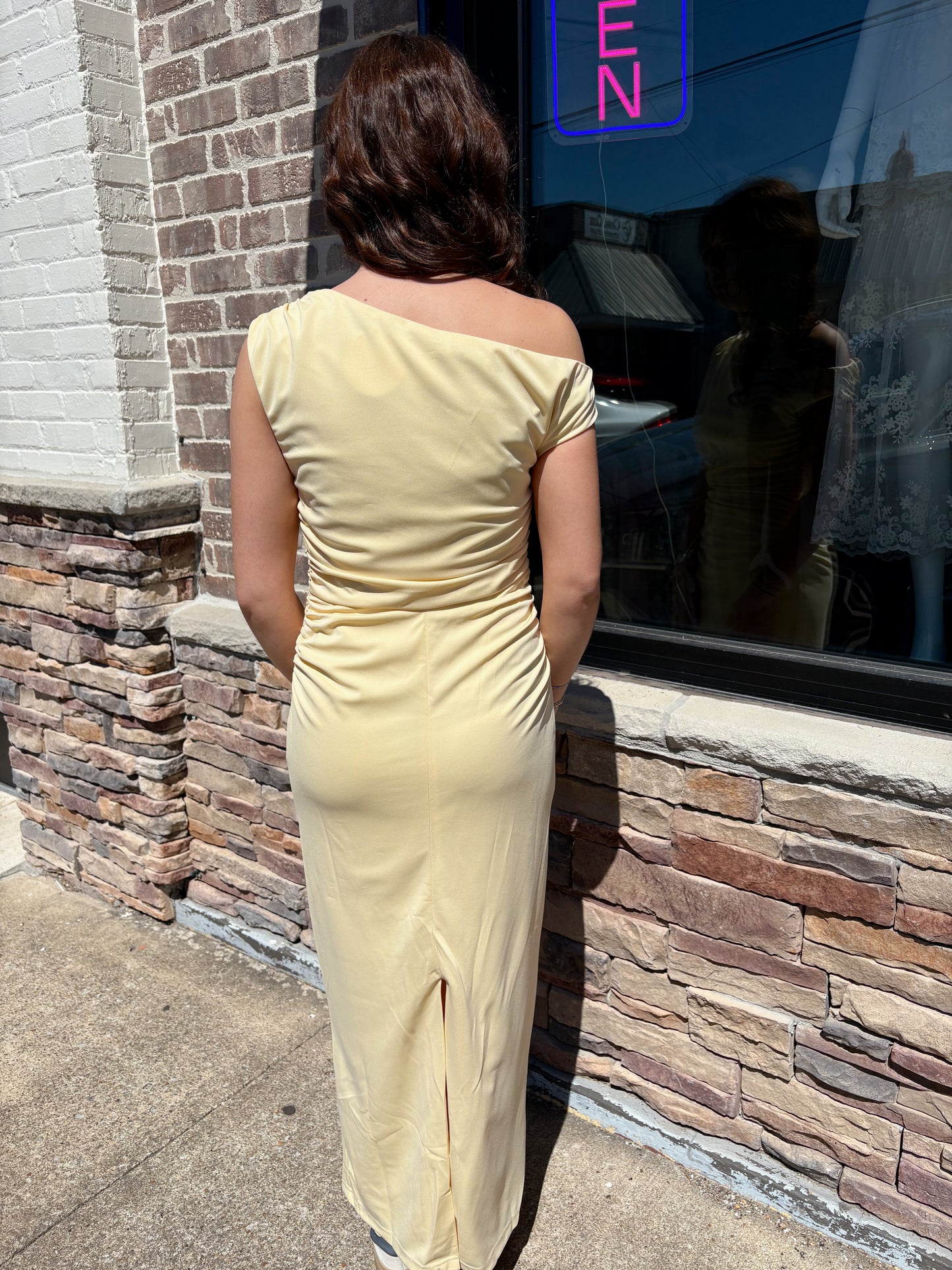 Golden Hour Cowl Neck Midi