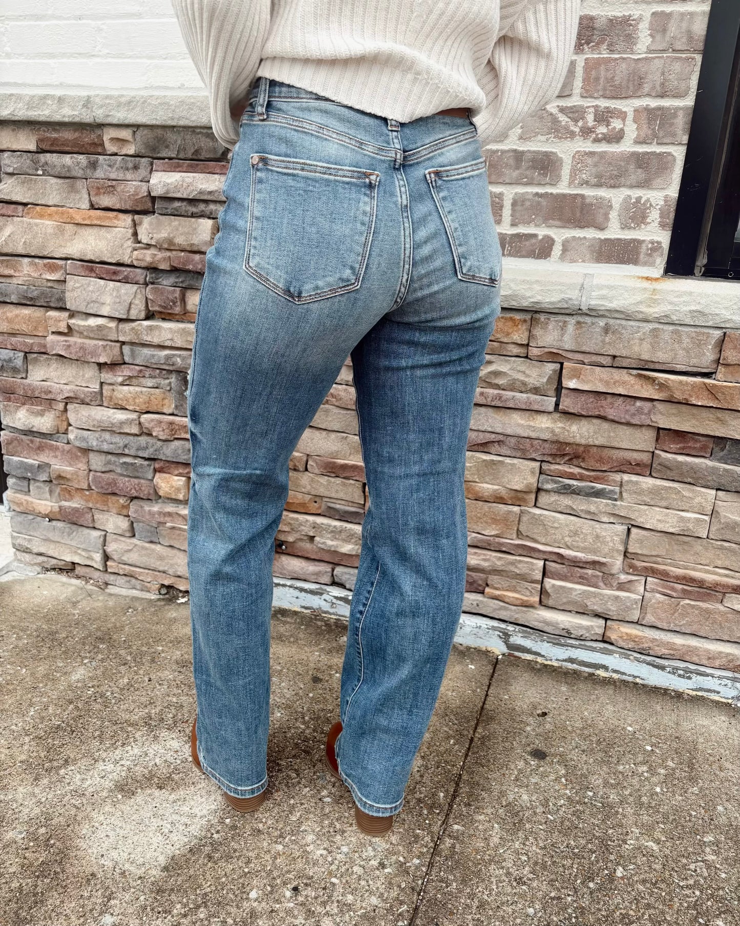 JB High Waist Dad Straight