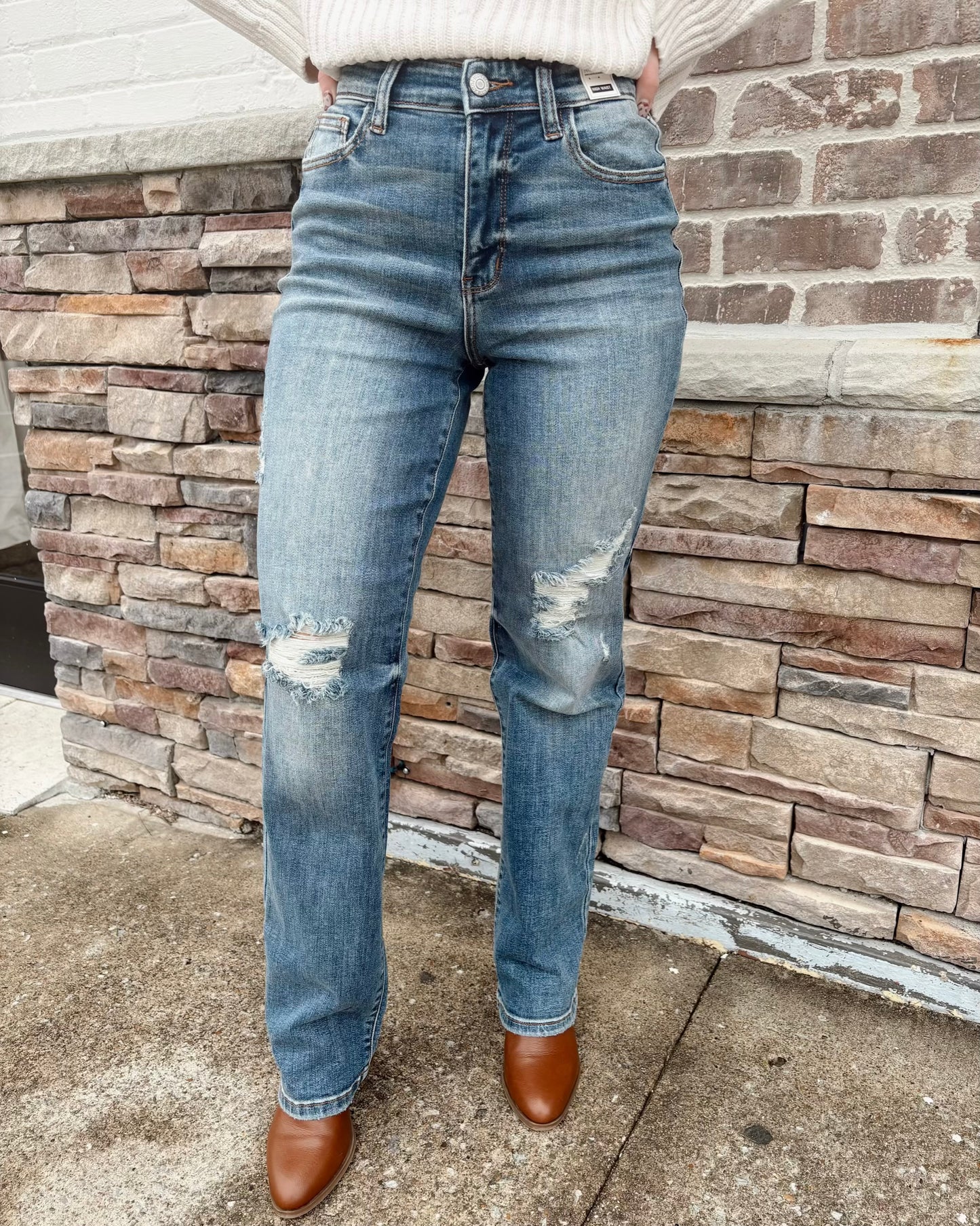 JB High Waist Dad Straight