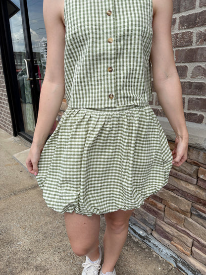Picnic Perfect Gingham Skirt