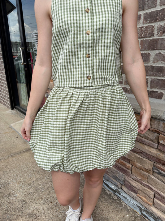 Picnic Perfect Gingham Skirt