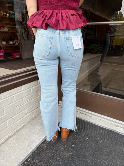 Vervet HR Crop Easy Flare Jeans