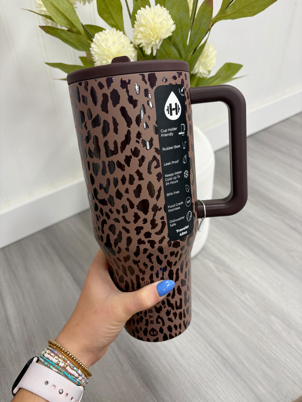 HydroJug 40oz Leopard Tumbler