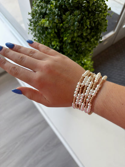 Beaded Bracelet w Pearl Runs