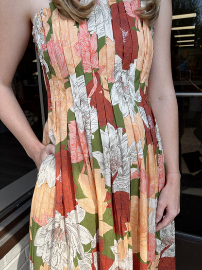 Spaghetti Strap Fall Floral Dress