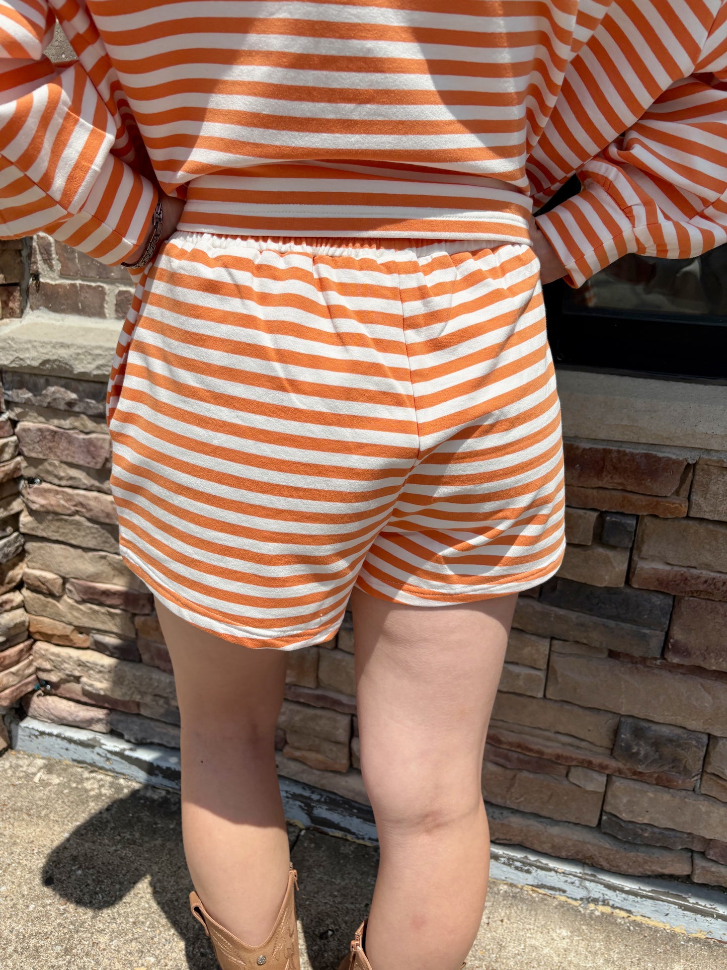 Comfy Stripe Knit Shorts